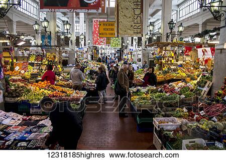 Stock Photograph - Piazza dell'Unita Market, Rome, Italy. Fotosearch