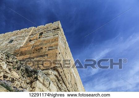 Stock Photograph - Pinnacle of a temple; Jerusalem, Israel. Fotosearch