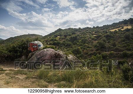 Stock Photograph - Political paintings known as murales; Orgosolo, Sardinia, Italy. Fotosearch