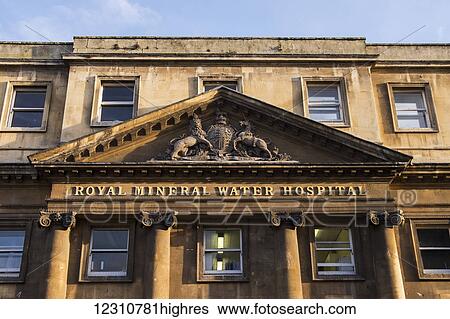 Stock Photograph - Previously the Royal Mineral Water Hospital, now fronts the Royal National Hospital for Rheumatic Diseases; Bath, Somerset, England. Fotosearch