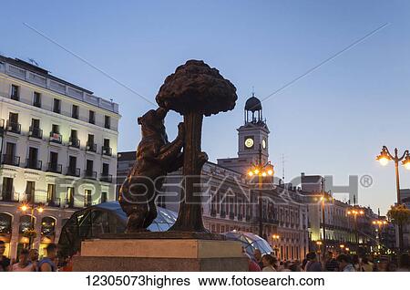 Stock Photograph - Puerto del Sol; Madrid, Spain. Fotosearch