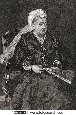 Stock Image - Queen Victoria, 1819 ÃƒÂ¢Ã¢â€šÂ¬Ã¢â‚¬Å“ 1901. Queen of the United Kingdom of Great Britain and Ireland and Empress of India. From A First Book of British History published 1925.. Fotosearch