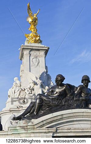 Stock Photograph - Queen Victoria Memorial outside Buckingham Palace; London, England. Fotosearch