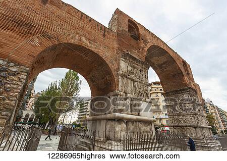 Stock Photograph - Relief on fortification wall; Thessaloniki, Greece. Fotosearch