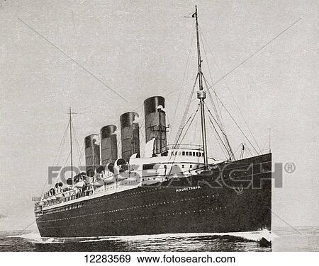 RMS Mauretania, 1906 ocean liner. From The Romance of the Merchant Ship, published 1931. View Large Photo Image Stock Photo - RMS Mauretania, 1906 ocean liner. From The Romance of the Merchant Ship, published 1931.. Fotosearch