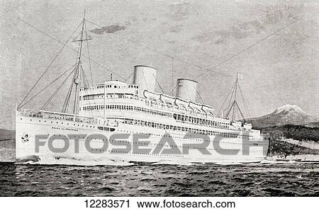 RMS The Empress of Japan, ocean liner. From The Romance of the Merchant Ship, published 1931. View Large Photo Image Stock Image - RMS The Empress of Japan, ocean liner. From The Romance of the Merchant Ship, published 1931.. Fotosearch