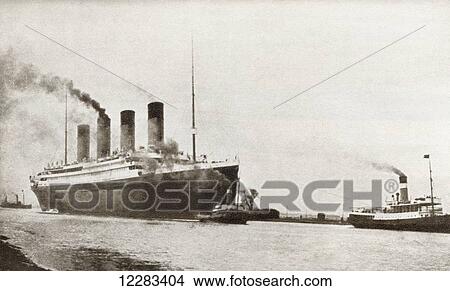 RMS Titanic passenger liner of the White Star Line. From The Story of 25 Eventful Years in Pictures, published 1935. View Large Photo Image Picture - RMS Titanic passenger liner of the White Star Line. From The Story of 25 Eventful Years in Pictures, published 1935.. Fotosearch