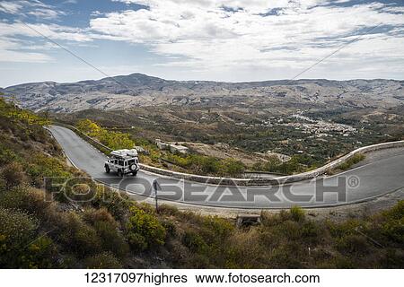 Stock Photograph - Road on Alpujarra; Granada Province, Andalucia, Spain. Fotosearch