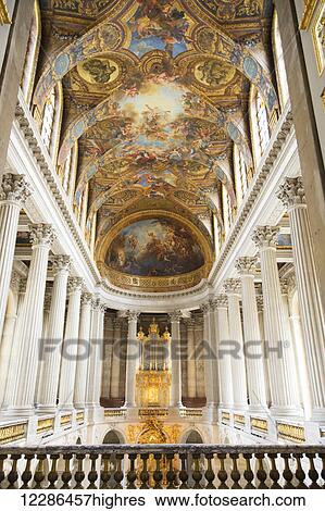 Stock Photograph - Room inside Chateau de Versailles; Versailles, France. Fotosearch