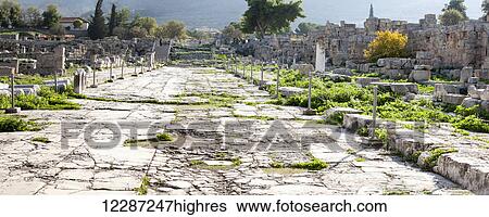 Stock Photograph - Ruins and ancient artifacts; Corinth, Greece. Fotosearch
