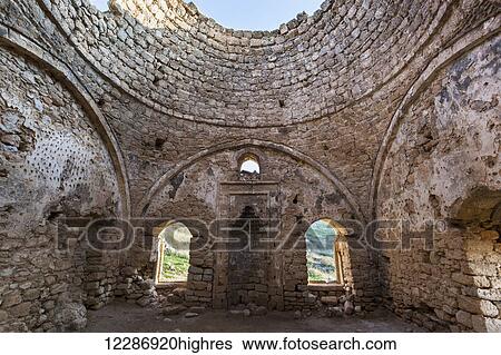 Stock Photograph - Ruins of a stone building; Corinth, Greece. Fotosearch