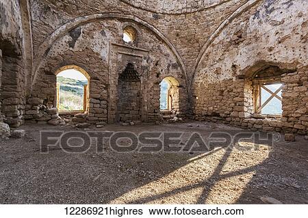 Stock Photograph - Ruins of a stone building; Corinth, Greece. Fotosearch
