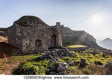 Stock Photograph - Ruins of a stone building; Corinth, Greece. Fotosearch