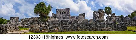 Ruins of a stone building, Riviera Maya; Tulum, Quintana Roos, Mexico View Large Photo Image Stock Photograph - Ruins of a stone building, Riviera Maya; Tulum, Quintana Roos, Mexico. Fotosearch