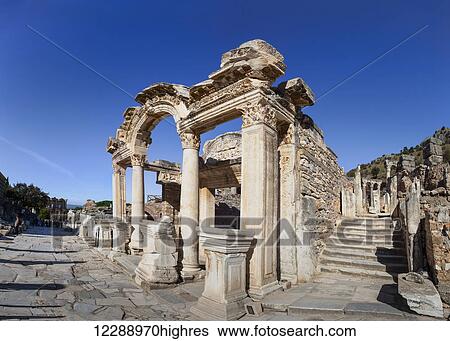 Ruins of Hadrian's Temple; Ephesus, Izmir, Turkey View Large Photo Image Stock Photograph - Ruins of Hadrian's Temple; Ephesus, Izmir, Turkey. Fotosearch