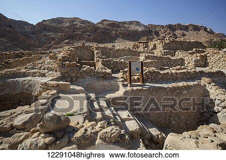 Ruins of the Qumran community, with steps leading down used for ritual baths and the dividers on each step were to ensure the impure descending did not touch the cleansed coming up the stairs; Qumran, Israel View Large Photo Image Stock Photograph - Ruins of the Qumran community, with steps leading down used for ritual baths and the dividers on each step were to ensure the impure descending did not touch the cleansed coming up the stairs; Qumran, Israel. Fotosearch
