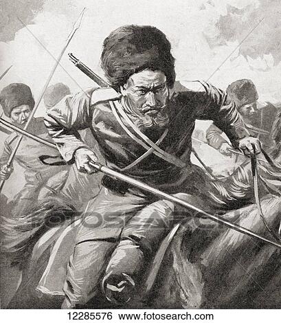 Russian Cossacks during WWI. From The War Illustrated Album Deluxe, published 1915. View Large Photo Image Stock Photograph - Russian Cossacks during WWI. From The War Illustrated Album Deluxe, published 1915.. Fotosearch