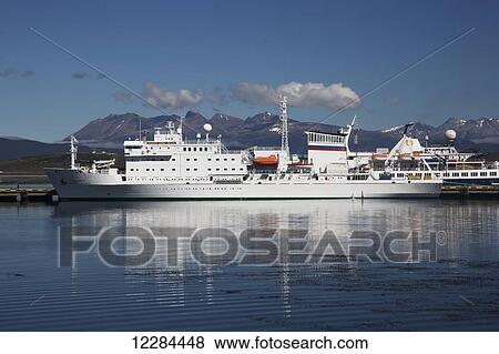 Russian research vessel; Ushuaia, Tierra del Fuego, Argentina View Large Photo Image Stock Photo - Russian research vessel; Ushuaia, Tierra del Fuego, Argentina. Fotosearch