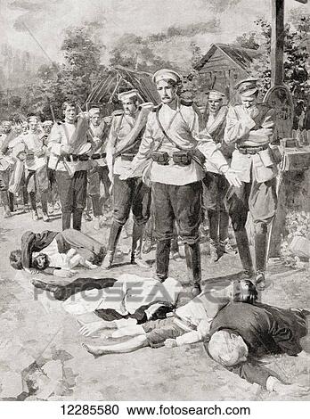 Russian soldiers look in horror at the bodies of Russian civilians killed by the Germans during WWI. From The War Illustrated Album Deluxe, published 1915. View Large Photo Image Stock Image - Russian soldiers look in horror at the bodies of Russian civilians killed by the Germans during WWI. From The War Illustrated Album Deluxe, published 1915.. Fotosearch