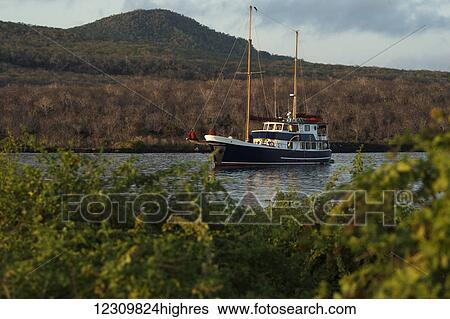 Stock Photograph - Sailboat; Galapagos Islands, Ecuador. Fotosearch