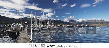 Sailboats in harbour; Ushuaia, Tierra Del Fuego, Argentina View Large Photo Image Stock Image - Sailboats in harbour; Ushuaia, Tierra Del Fuego, Argentina. Fotosearch