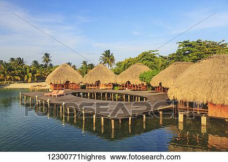 Stock Photograph - Saint Georges Caye Resort; Belize City, Belize. Fotosearch