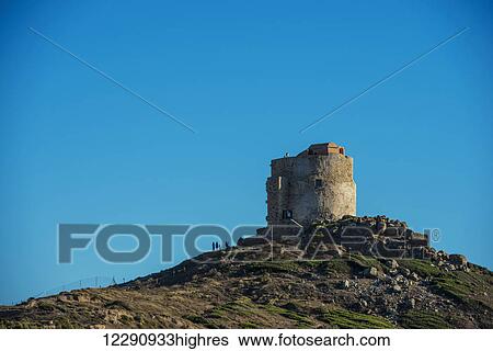 Stock Photograph - San Giovanni tower; Tharros, Sardinia, Italy. Fotosearch