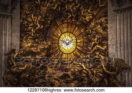 Stock Photograph - Sculpture in St. Peter's Basilica; Rome, Italy. Fotosearch