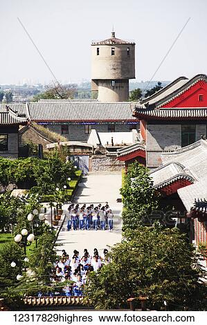 Secondary school at Shenhaiguan on the Great Wall of China; Shenhaiguan, China View Large Photo Image Stock Photograph - Secondary school at Shenhaiguan on the Great Wall of China; Shenhaiguan, China. Fotosearch