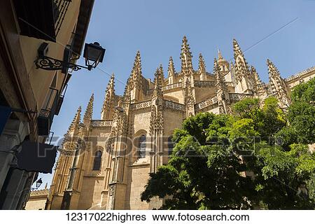Stock Photograph - Segovia's Cathedral; Segovia, Castilla Leon, Spain. Fotosearch