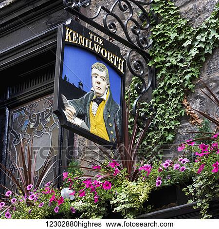 Stock Photograph - Sign for the Kenilworth; Edinburgh, Scotland. Fotosearch