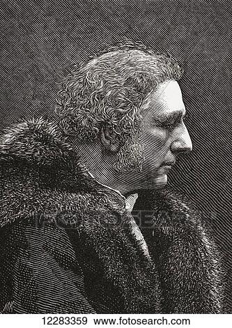 Stock Photo - Sir Francis Seymour Haden, 1818 - 1910. English surgeon, best known as an etcher. From The Magazine of Art published1878. Fotosearch