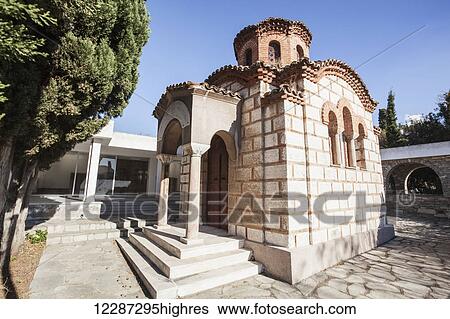 Stock Photograph - Small church building; Thessaloniki, Greece. Fotosearch