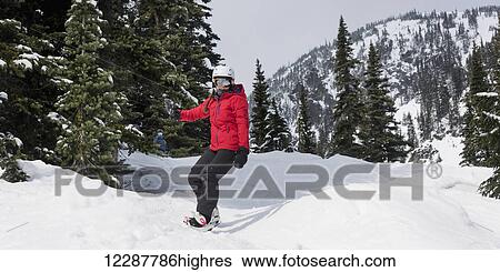 Stock Photograph - Snowboarder; Whistler, British Columbia, Canada. Fotosearch