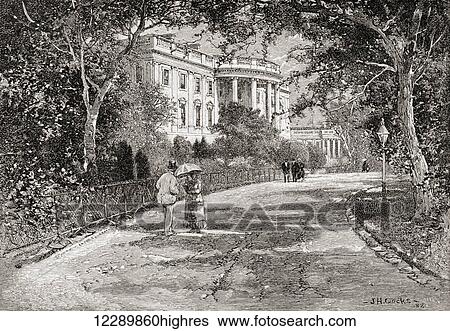 South portico of the White House from near the Greenhouse, Treasury Building in the distance, Washington D. C., America in the 19th century. From The Century Illustrated Monthly Magazine, published 1884. View Large Photo Image Stock Photograph - South portico of the White House from near the Greenhouse, Treasury Building in the distance, Washington D. C., America in the 19th century. From The Century Illustrated Monthly Magazine, published 1884.. Fotosearch