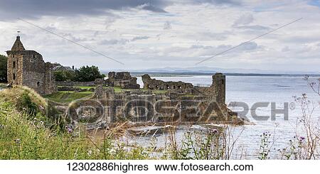 St. Andrew's Castle; St. Andrews, Fife, Scotland View Large Photo Image Stock Photograph - St. Andrew's Castle; St. Andrews, Fife, Scotland. Fotosearch