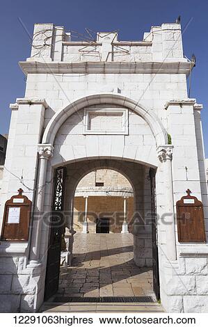 Stock Photograph - St. Gabriel Church; Nazareth, Israel. Fotosearch
