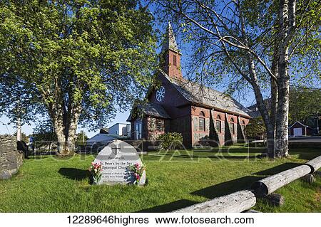 Stock Photograph - St. Peters Episcopal Church, Sitka, Southeast Alaska, USA, Summer. Fotosearch