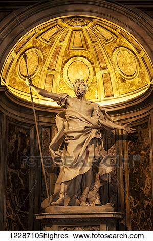 Stock Photograph - Statue in St. Peter's Basilica; Rome, Italy. Fotosearch