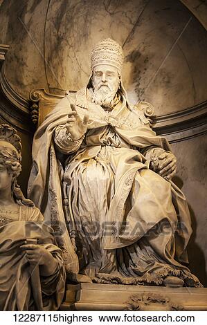Stock Photograph - Statue, St. Peter's Basilica; Rome, Italy. Fotosearch