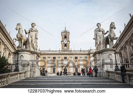 Steps to Capitoline Hill; Rome, Italy View Large Photo Image Stock Photograph - Steps to Capitoline Hill; Rome, Italy. Fotosearch