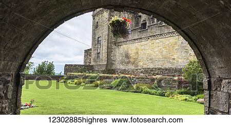 Stirling Castle as viewed from an archway; Stirling, Scotland View Large Photo Image Stock Photograph - Stirling Castle as viewed from an archway; Stirling, Scotland. Fotosearch
