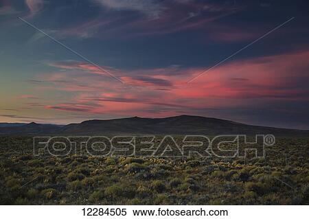 Sunset in pampas near Los Altares along highway 25; Chubut, Argentina View Large Photo Image Stock Photography - Sunset in pampas near Los Altares along highway 25; Chubut, Argentina . Fotosearch