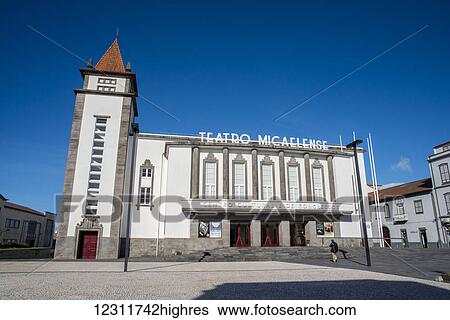 Teatro Micaelense; Ponta Delgada, Sao Miguel, Azores, Portugal View Large Photo Image Stock Photograph - Teatro Micaelense; Ponta Delgada, Sao Miguel, Azores, Portugal. Fotosearch