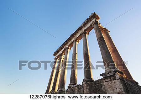 Temple of Saturn; Rome, Italy View Large Photo Image Stock Photograph - Temple of Saturn; Rome, Italy. Fotosearch