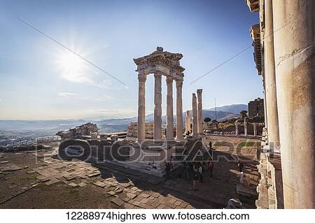 Stock Photograph - Temple of Trajan; Pergamum, Turkey. Fotosearch
