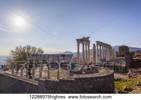 Stock Photograph - Temple of Trajan; Pergamum, Turkey. Fotosearch