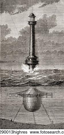The 19th century floating lighthouse placed at the entrance to the Port of Liverpool, England. From Les Merveilles de la Science, published c. 1870 View Large Photo Image Stock Photograph - The 19th century floating lighthouse placed at the entrance to the Port of Liverpool, England. From Les Merveilles de la Science, published c. 1870. Fotosearch