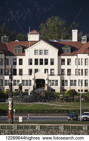 Stock Photograph - The Alaska Pioneers Home, Sitka, Southeast Alaska, USA, Summer. Fotosearch