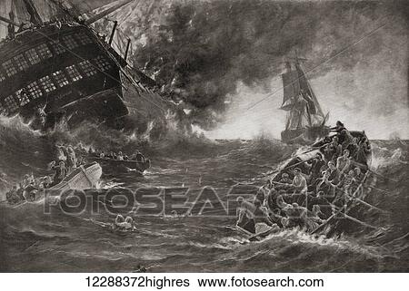 The Burning of the Kent. The East Indiaman Kent sinking on her maiden voyage in the Bay of Biscay in 1825. From Bibby's Annual published 1910. View Large Photo Image Stock Photograph - The Burning of the Kent. The East Indiaman Kent sinking on her maiden voyage in the Bay of Biscay in 1825. From Bibby's Annual published 1910.. Fotosearch